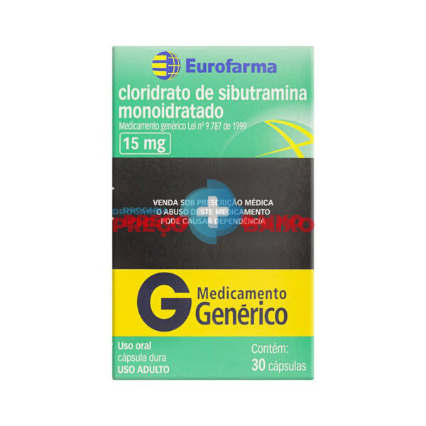 Cloridrato de Sibutramina 15 mg Eurofarma