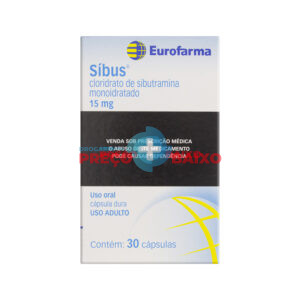 Sibus cloridrato de sibutramina monoidratado 15mg 30 cápsulas