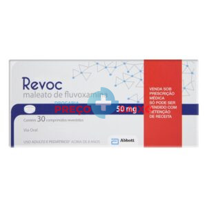 Revoc 50mg, caixa contendo 30 comprimidos revestidos