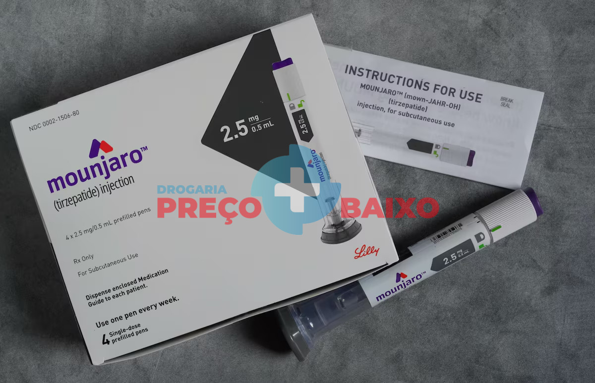 Mounjaro 2.5mg Tirzepatida 4 Doses Injetáveis