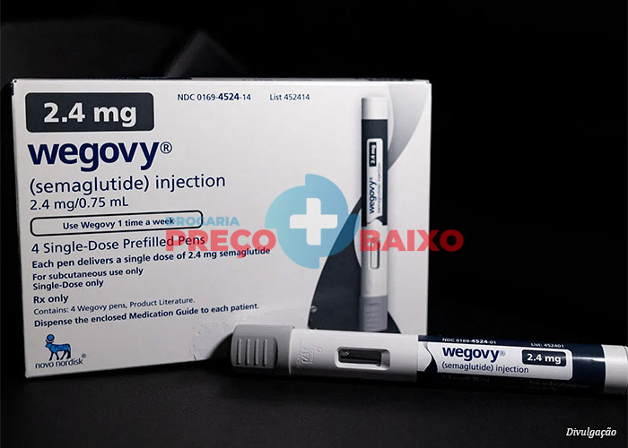 Wegovy 2,4mg Novo Nordisk 4 Doses Injetáveis